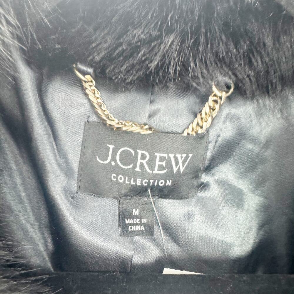 J. Crew Collection Women's Faux-Fur Jacket Long Sleeve Black Size Medium NWT - Picture 9 of 13